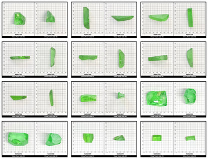 Nanosital Simulated Medium Kryptonite Lab Created Faceting Rough for Gem Cutting - #B-1320 - Various Sizes