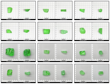 Nanosital Simulated Medium Kryptonite Lab Created Faceting Rough for Gem Cutting - #B-1320 - Various Sizes