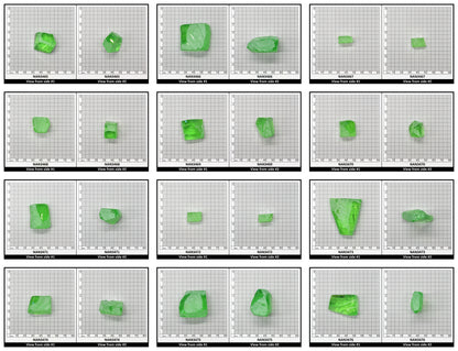 Nanosital Simulated Medium Kryptonite Lab Created Faceting Rough for Gem Cutting - #B-1320 - Various Sizes