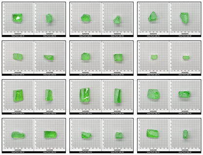 Nanosital Simulated Medium Kryptonite Lab Created Faceting Rough for Gem Cutting - #B-1320 - Various Sizes