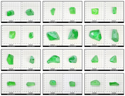 Nanosital Simulated Dark Kryptonite Lab Created Faceting Rough for Gem Cutting - #B-1326 - Various Sizes