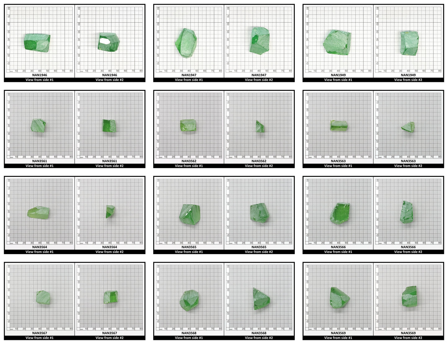Nanosital Simulated Color Changing Lab Created Faceting Rough for Gem Cutting - #B-1719 - Various Sizes