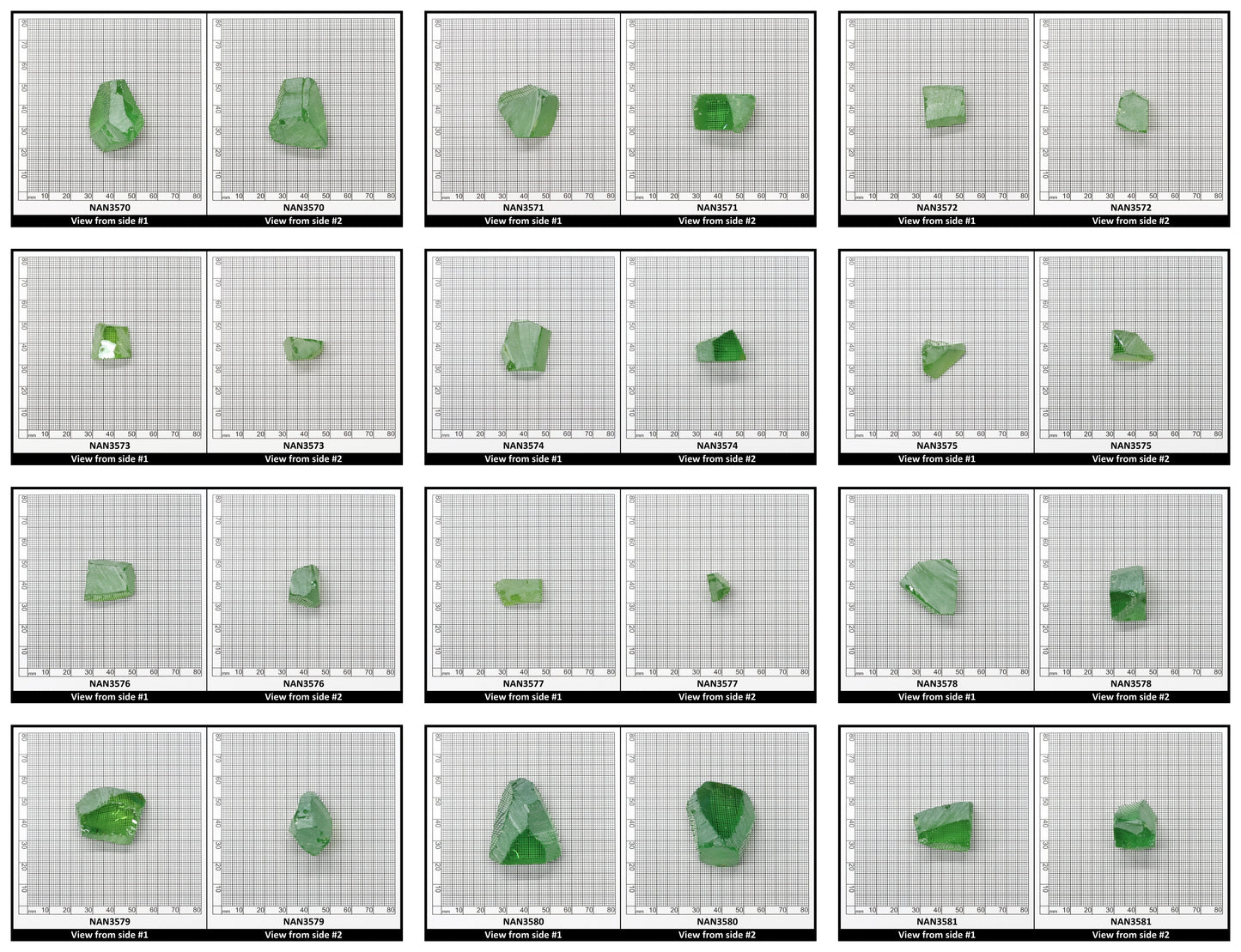 Nanosital Simulated Color Changing Lab Created Faceting Rough for Gem Cutting - #B-1719 - Various Sizes