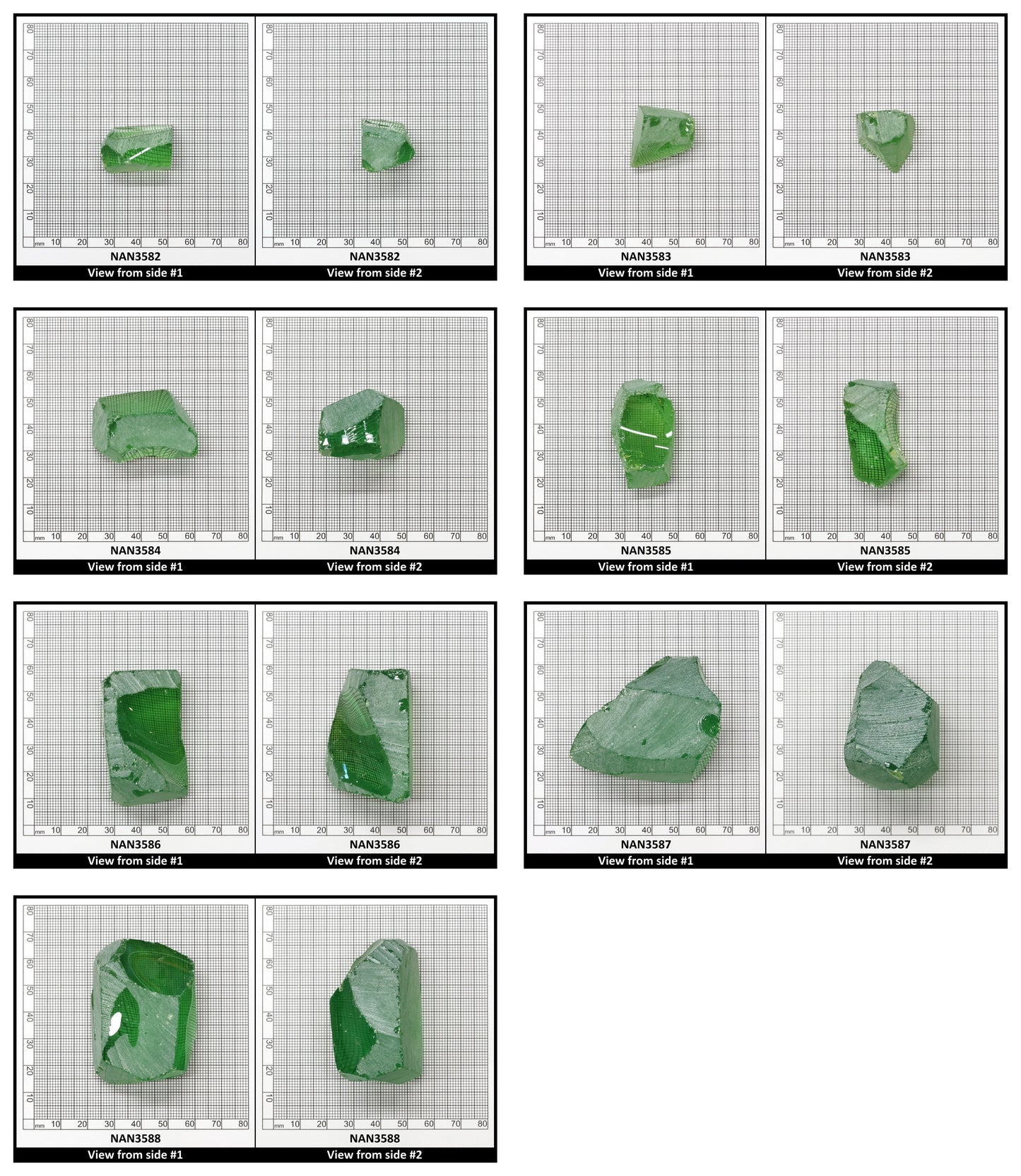Nanosital Simulated Color Changing Lab Created Faceting Rough for Gem Cutting - #B-1719 - Various Sizes