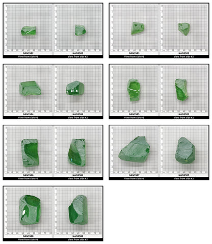 Nanosital Simulated Color Changing Lab Created Faceting Rough for Gem Cutting - #B-1719 - Various Sizes