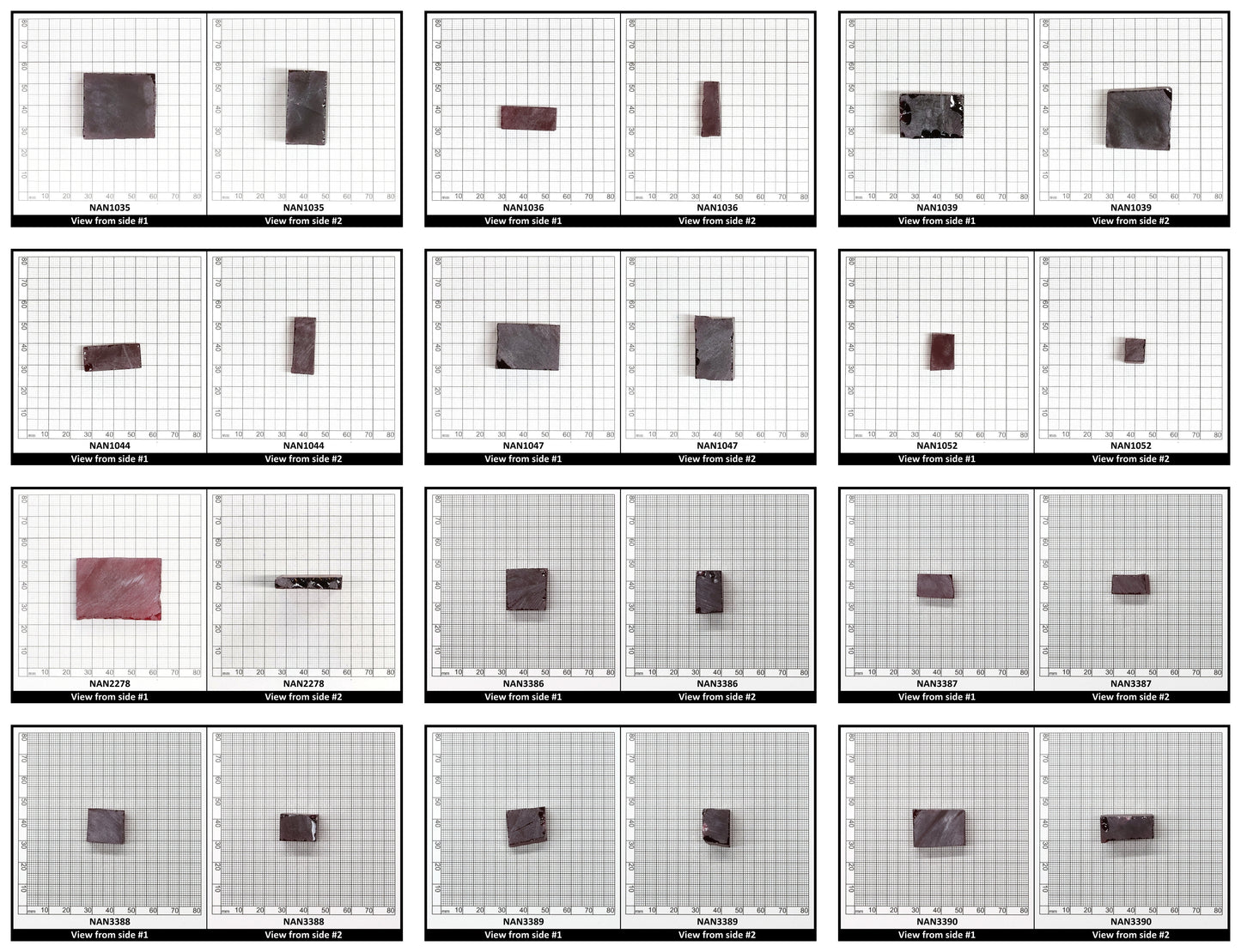 Nanosital Simulated Red Spinel Lab Created Faceting Rough for Gem Cutting - #B-30 - Various Sizes