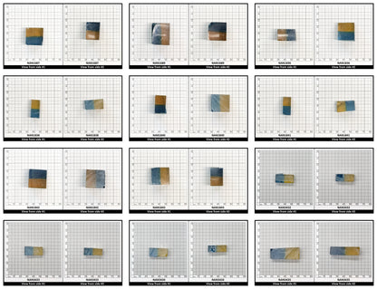 Nanosital Simulated Bi-Color Lab Created Faceting Rough for Gem Cutting - Yellow-Blue - Various Sizes