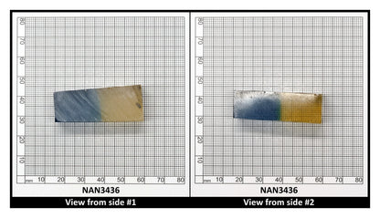Nanosital Simulated Bi-Color Lab Created Faceting Rough for Gem Cutting - Yellow-Blue - Various Sizes