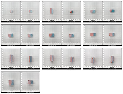 Nanosital Simulated Bi-Color Lab Created Faceting Rough for Gem Cutting - Pink-Blue - Various Sizes