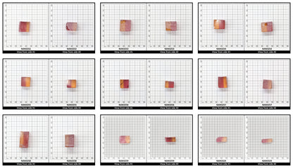 Nanosital Simulated Bi-Color Lab Created Faceting Rough for Gem Cutting - Kunzite-Orange - Various Sizes