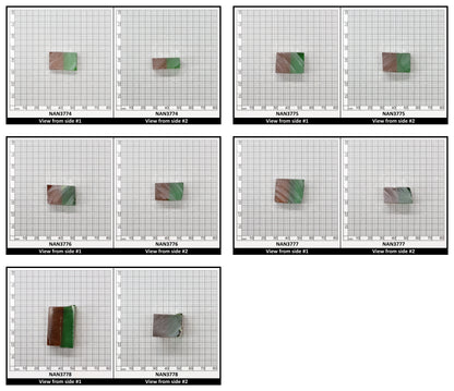 Nanosital Simulated Bi-Color Lab Created Faceting Rough for Gem Cutting - Green-Orange - Various Sizes