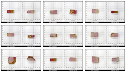 Nanosital Simulated (Included) Bi-Color Lab Created Faceting Rough for Gem Cutting - Kunzite-Intense Yellow - Various Sizes