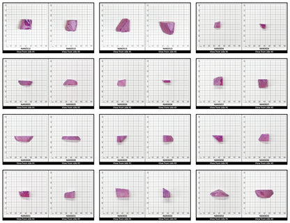 Nanosital Simulated Purple Orchid Chalcedony Lab Created Faceting Rough for Gem Cutting - #E-182/1 - Various Sizes