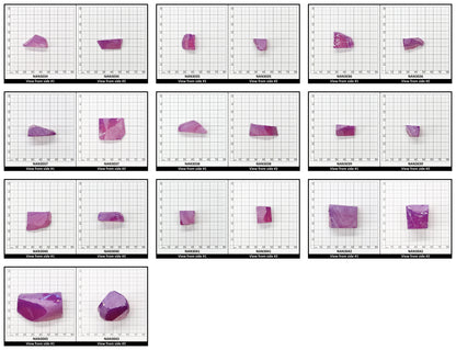 Nanosital Simulated Purple Orchid Chalcedony Lab Created Faceting Rough for Gem Cutting - #E-182/1 - Various Sizes