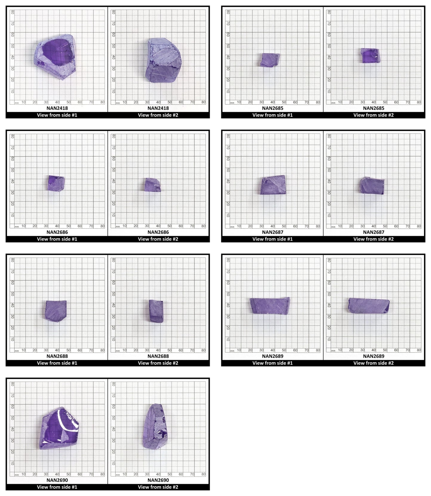 Nanosital Simulated Color Changing Lab Created Faceting Rough for Gem Cutting - #E-260 - Various Sizes