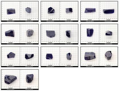 UV Reactive Nanosital #E-459 Lab Created Faceting Rough for Gem Cutting - Various Sizes