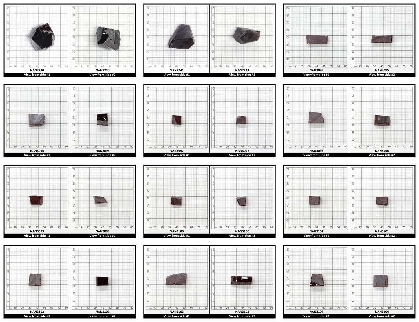 Nanosital Simulated Dark Padparadscha Sapphire Lab Created Faceting Rough for Gem Cutting - #E-481 - Various Sizes