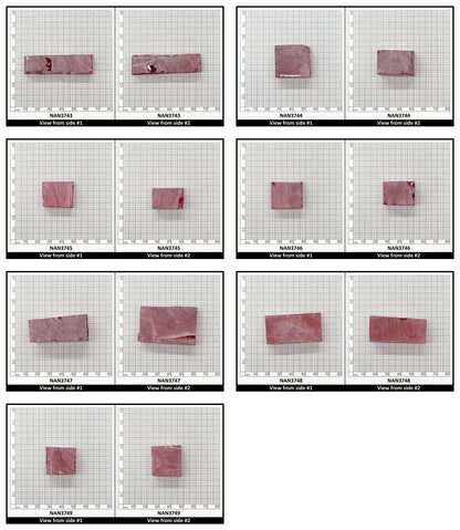 Nanosital Simulated Vivid Pink Lab Created Faceting Rough for Gem Cutting - #TB-9 - Various Sizes