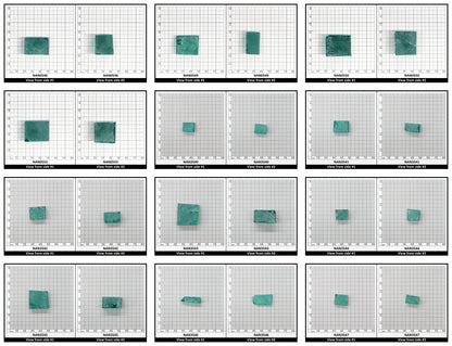 Nanosital Simulated Light Emerald (Slightly Included)  Lab Created Faceting Rough for Gem Cutting - #Z-0/4- Various Sizes