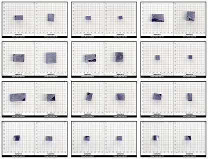 Nanosital Simulated Tanzanite (Included)  Lab Created Faceting Rough for Gem Cutting - #Z-124- Various Sizes