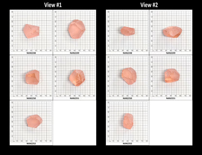 Nanosital Simulated Light Pink Morganite Lab Created Faceting Rough for Gem Cutting - #28 - Various Sizes