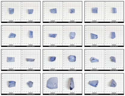 Nanosital Simulated Ice Blue Sapphire Lab Created Faceting Rough for Gem Cutting - #A-144 - Various Sizes