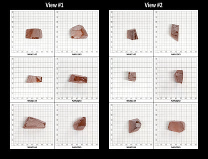 Nanosital Simulated Dark Pink Morganite Lab Created Faceting Rough for Gem Cutting - #E-195 - Various Sizes