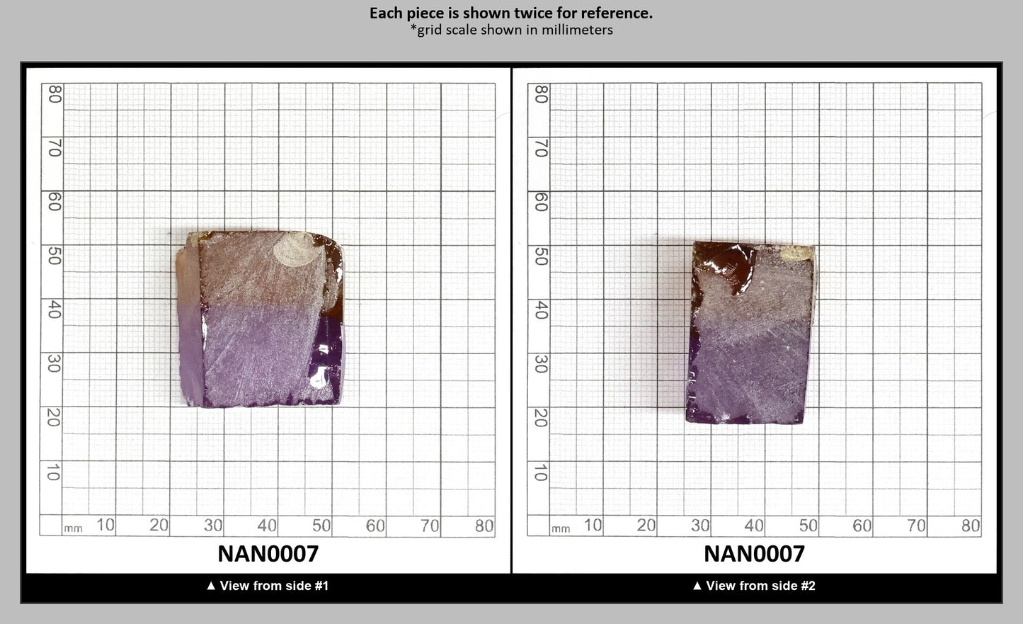 Nanosital Simulated Ametrine Lab Created Faceting Rough for Gem Cutting - Bi-Color Purple-Orange - Various Sizes : NAN0007