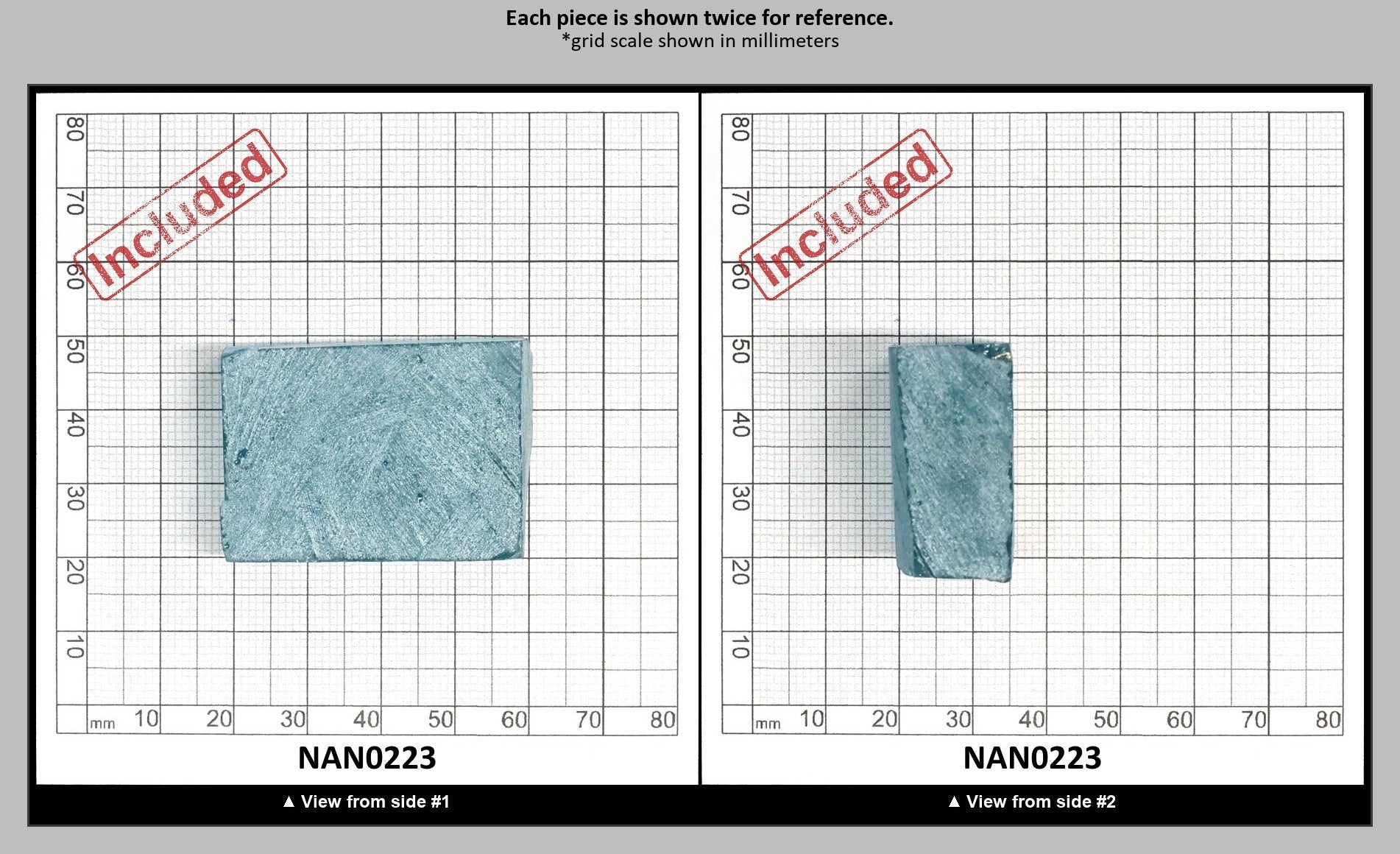 Nanosital Simulated Paraiba Tourmaline (Included)  Lab Created Faceting Rough for Gem Cutting - #Z-108 - Various Sizes : NAN0223