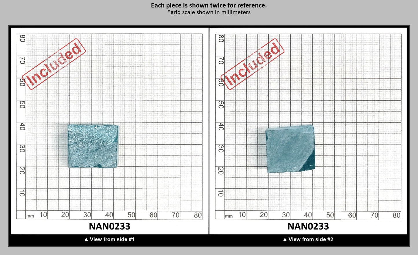 Nanosital Simulated Paraiba Tourmaline (Included)  Lab Created Faceting Rough for Gem Cutting - #Z-108 - Various Sizes : NAN0233