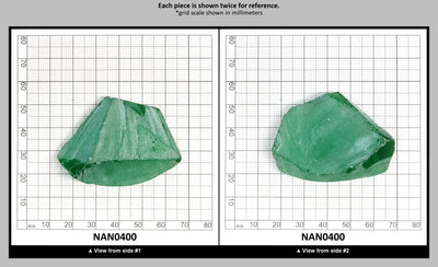 Nanosital Simulated Tsavorite Lab Created Faceting Rough for Gem Cutting - #A-3855 - Various Sizes : NAN0400