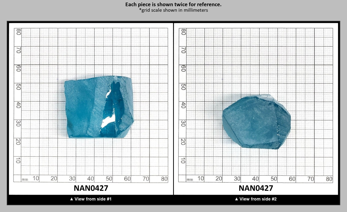 Nanosital Simulated Neon Paraiba Tourmaline Lab Created Faceting Rough for Gem Cutting - #B-6206 - Various Sizes : NAN0427