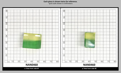 Nanosital Simulated Bi-Color Lab Created Faceting Rough for Gem Cutting - Green-Yellow - Various Sizes : NAN0460