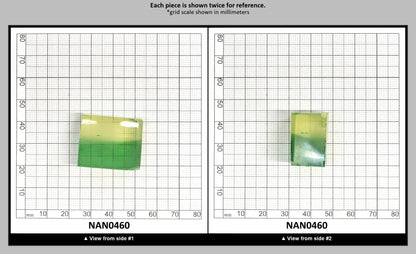 Nanosital Simulated Bi-Color Lab Created Faceting Rough for Gem Cutting - Green-Yellow - Various Sizes : NAN0460