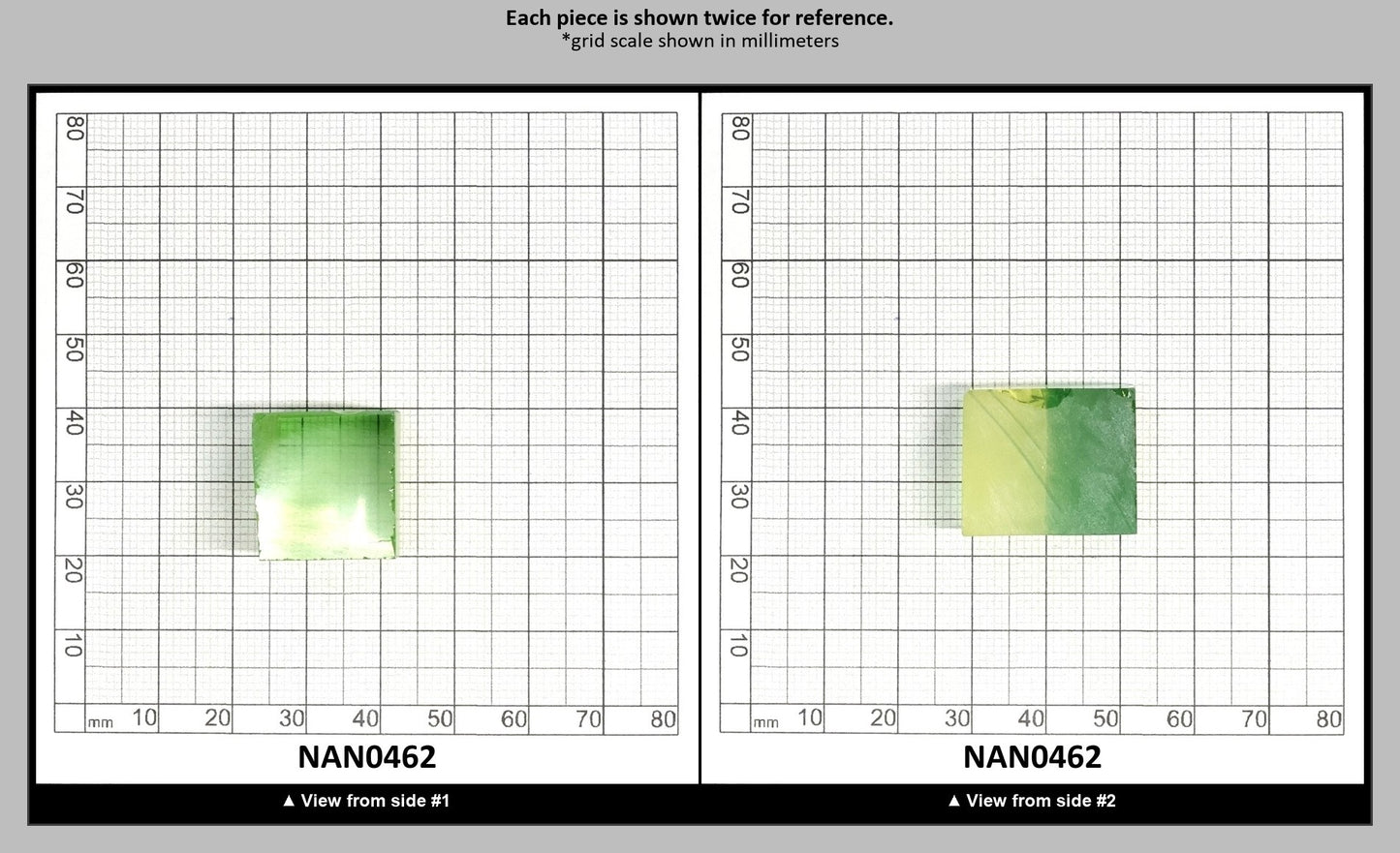 Nanosital Simulated Bi-Color Lab Created Faceting Rough for Gem Cutting - Green-Yellow - Various Sizes : NAN0462