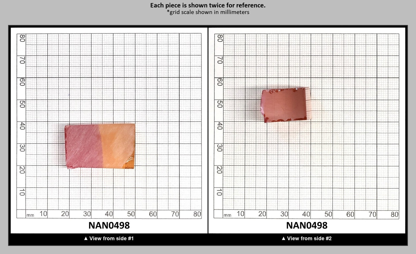 Nanosital Simulated Bi-Color Lab Created Faceting Rough for Gem Cutting - Kunzite-Orange - Various Sizes : NAN0498