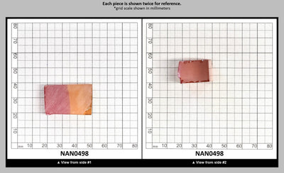 Nanosital Simulated Bi-Color Lab Created Faceting Rough for Gem Cutting - Kunzite-Orange - Various Sizes : NAN0498