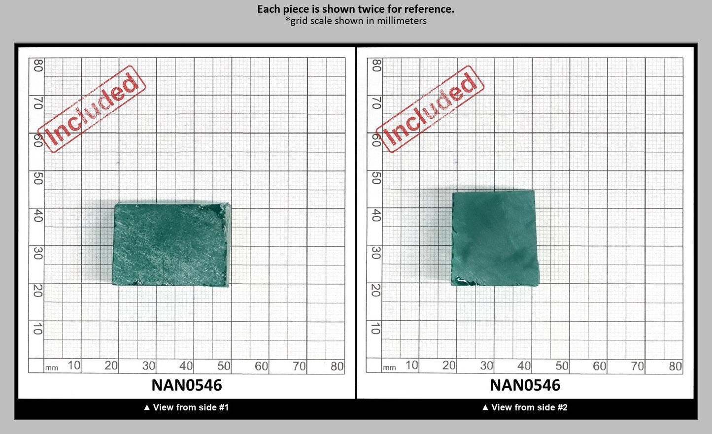 Nanosital Simulated Light Emerald (Slightly Included)  Lab Created Faceting Rough for Gem Cutting - #Z-0/4- Various Sizes : NAN0546
