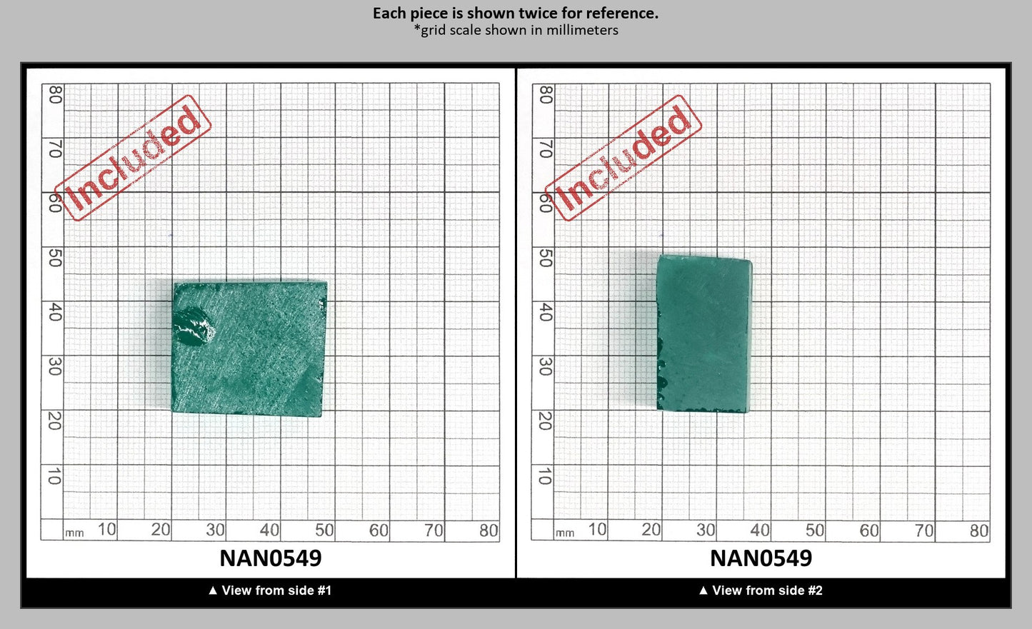 Nanosital Simulated Light Emerald (Slightly Included)  Lab Created Faceting Rough for Gem Cutting - #Z-0/4- Various Sizes : NAN0549