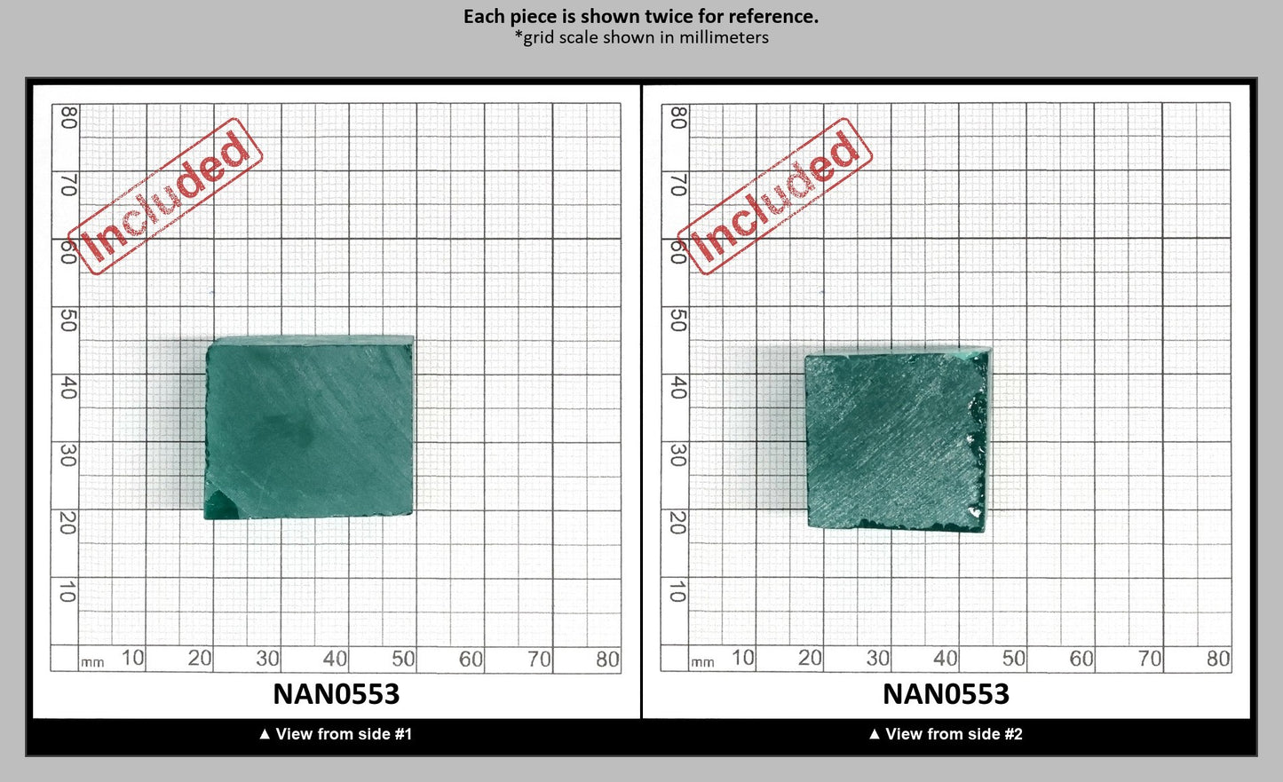 Nanosital Simulated Light Emerald (Slightly Included)  Lab Created Faceting Rough for Gem Cutting - #Z-0/4- Various Sizes : NAN0553