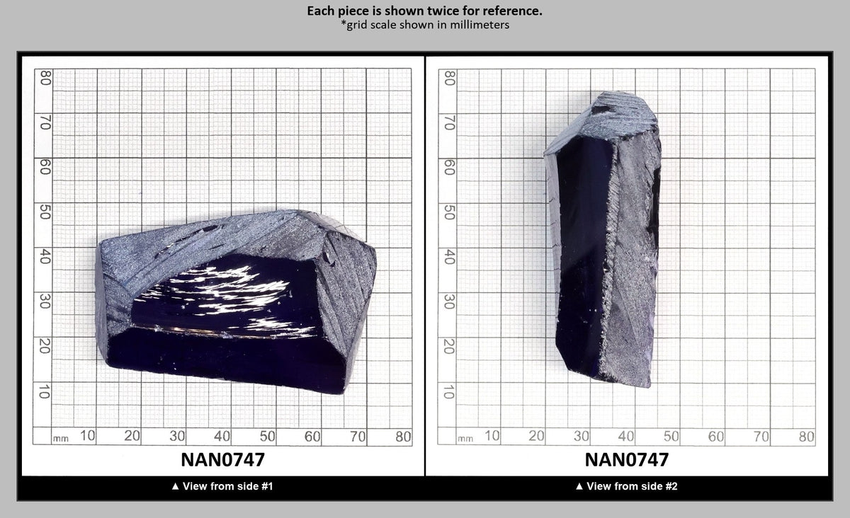 Nanosital Simulated Tanzanite Lab Created Faceting Rough for Gem Cutting - #124 - Various Sizes : NAN0747