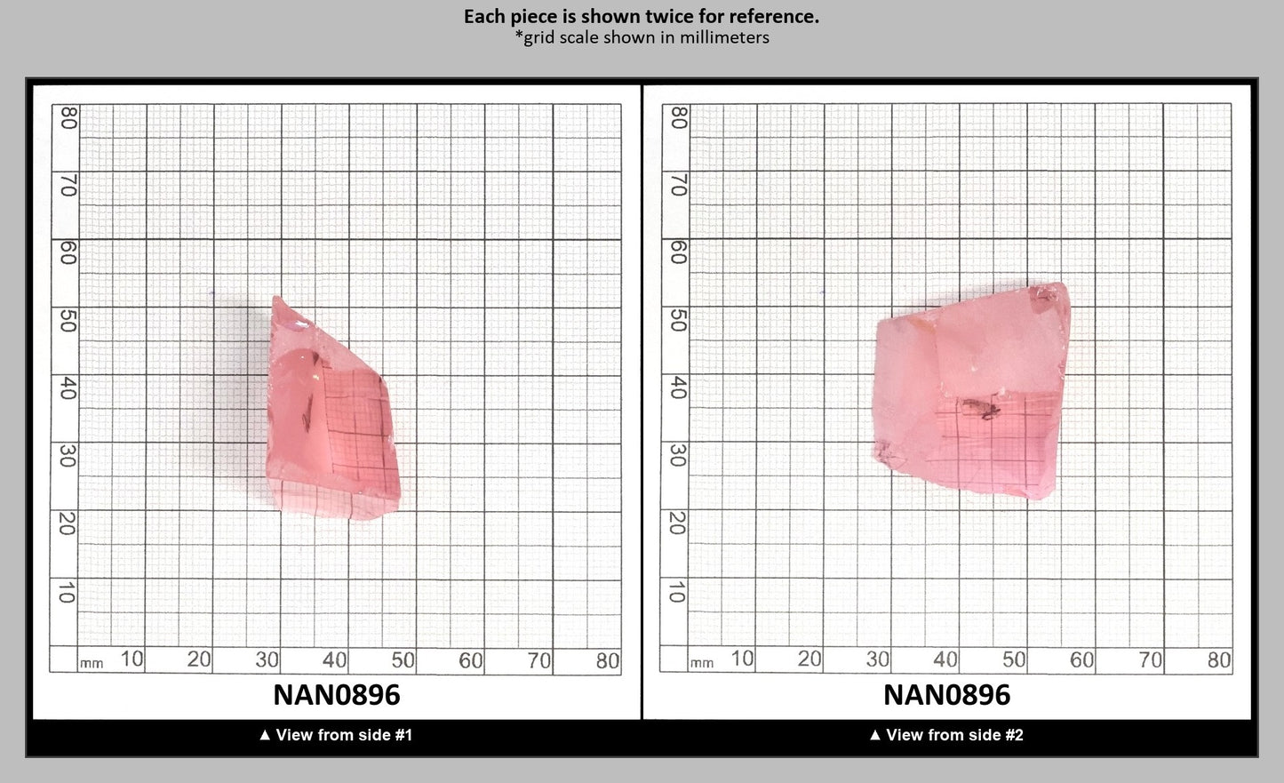 Nanosital Simulated Pink Tourmaline Lab Created Faceting Rough for Gem Cutting - #A-1244 - Various Sizes : NAN0896