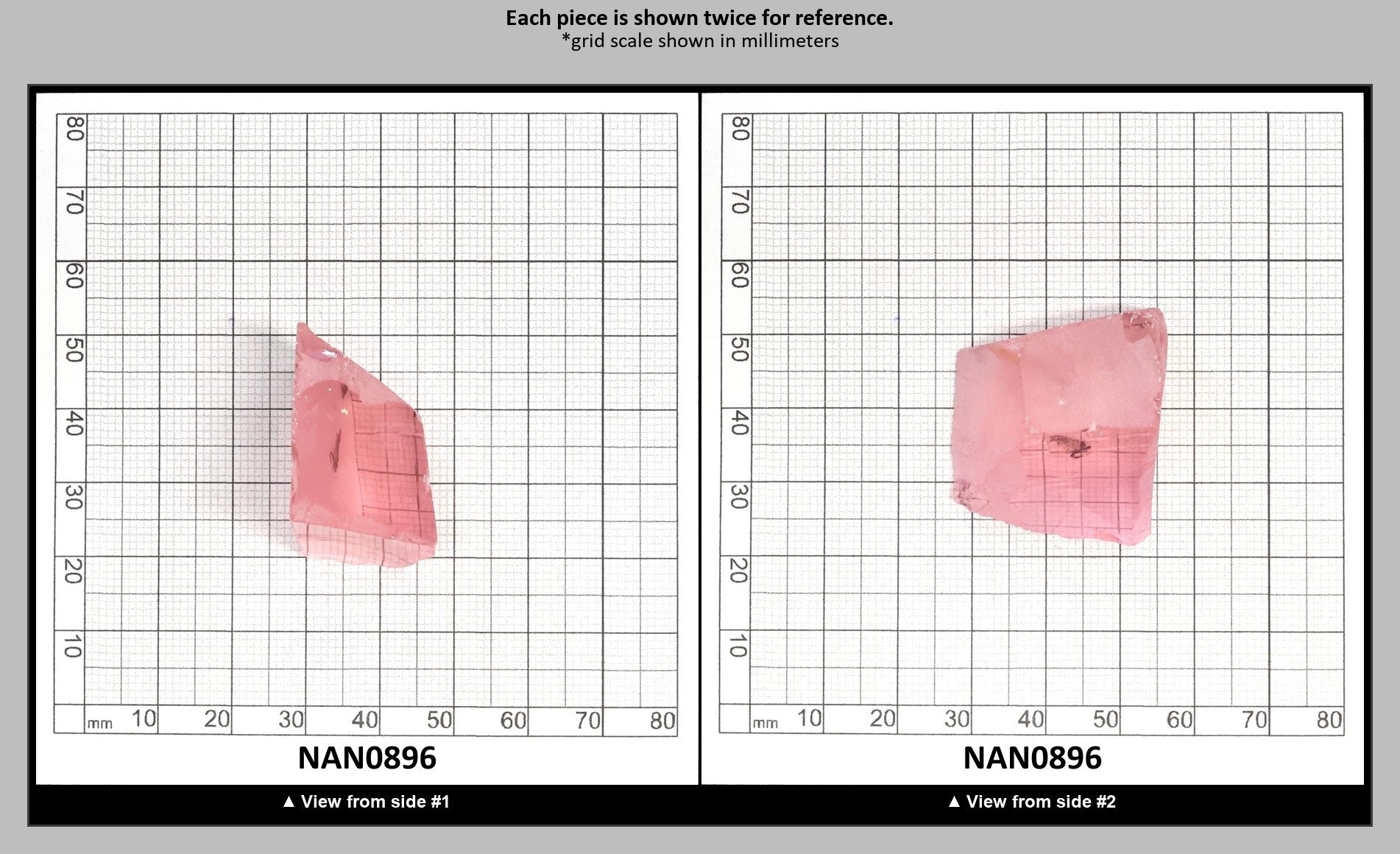 Nanosital Simulated Pink Tourmaline Lab Created Faceting Rough for Gem Cutting - #A-1244 - Various Sizes : NAN0896