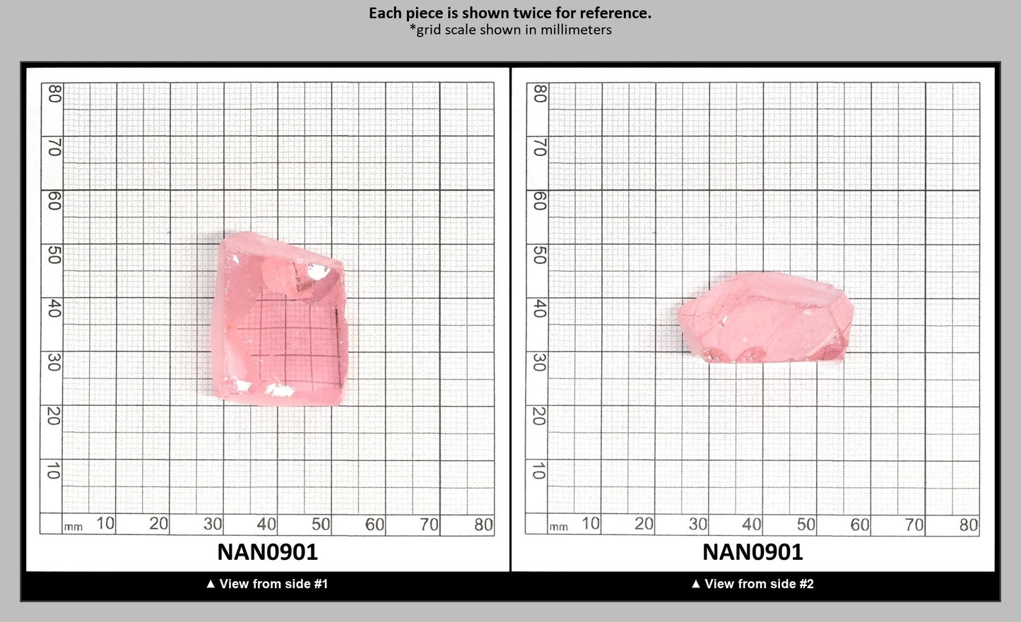 Nanosital Simulated Pink Tourmaline Lab Created Faceting Rough for Gem Cutting - #A-1244 - Various Sizes : NAN0901