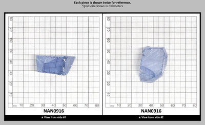 Nanosital Simulated Ice Blue Sapphire Lab Created Faceting Rough for Gem Cutting - #A-144 - Various Sizes : NAN0916