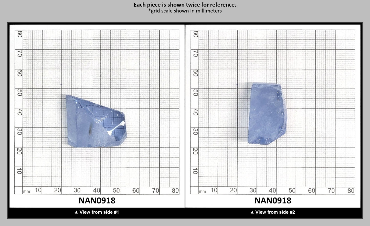 Nanosital Simulated Ice Blue Sapphire Lab Created Faceting Rough for Gem Cutting - #A-144 - Various Sizes : NAN0918