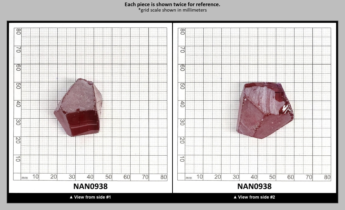 Nanosital Simulated Rhodolite Lab Created Faceting Rough for Gem Cutting - #A-2462 - Various Sizes : NAN0938