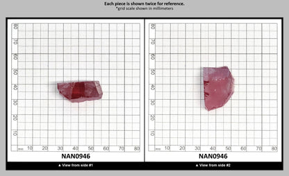 Nanosital Simulated Rhodolite Lab Created Faceting Rough for Gem Cutting - #A-2462 - Various Sizes : NAN0946