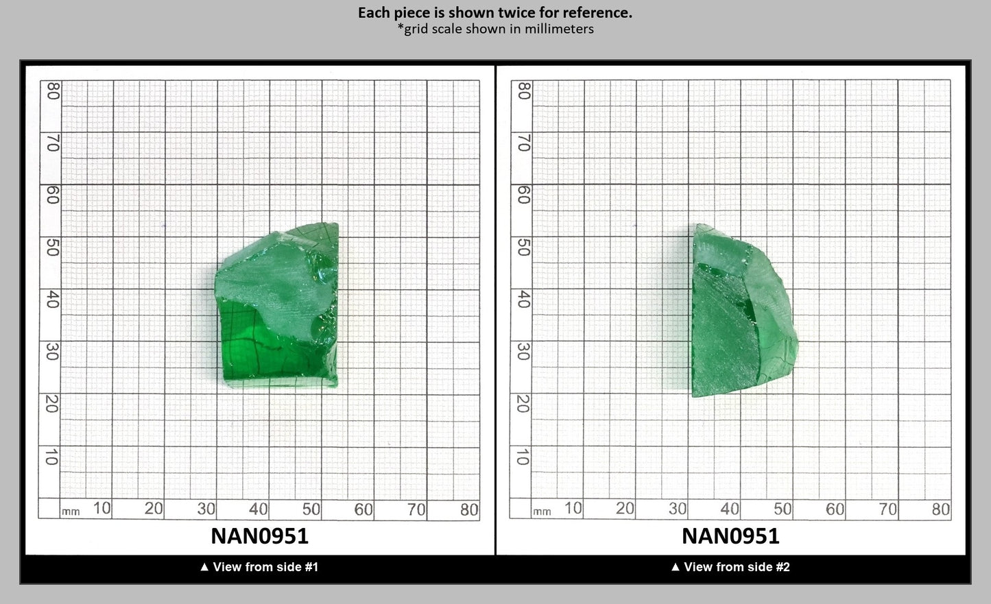 Nanosital Simulated Tsavorite Lab Created Faceting Rough for Gem Cutting - #A-3855 - Various Sizes : NAN0951