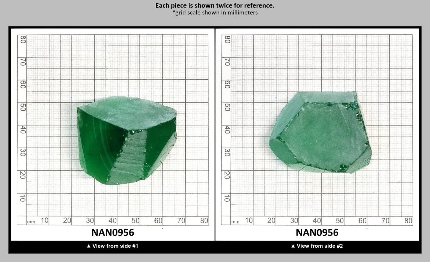 Nanosital Simulated Tsavorite Lab Created Faceting Rough for Gem Cutting - #A-3855 - Various Sizes : NAN0956